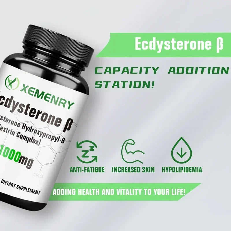 Ecdysterone Capsules - Build Muscle Mass, Promote Fat Burning and Metabolism, and Enhance Immunity Supplement