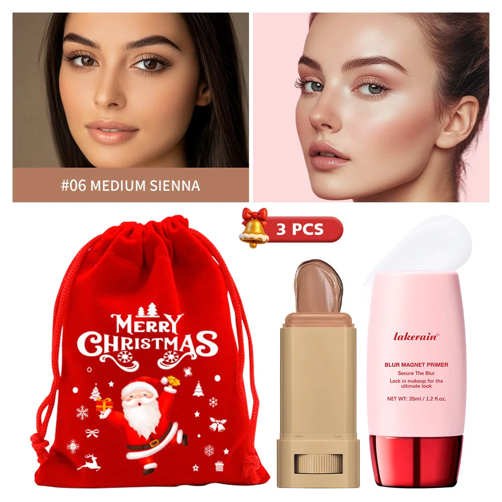Blur Magnet Primer & Eraser Foundation Stick Long Lasting Pore Minimizing Smooth Face Makeup Oil Control Matte Christmas Gift