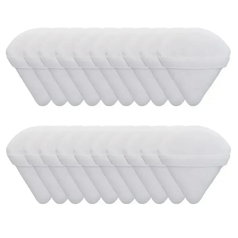 2/5/10/20Pcs Triangle Velvet Powder Puff Mini Face Makeup Sponge Washable Lightweight Cosmetics