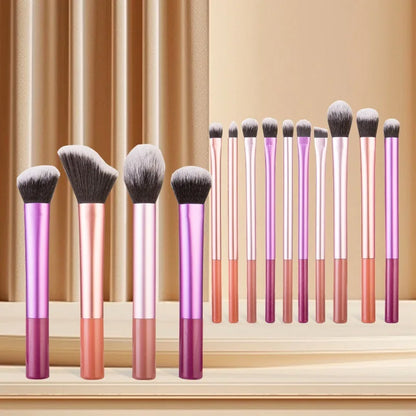 8 PCS Long‑Handle Makeup Brush Set, Multi‑Color Ultra‑Soft Brushes, Powder Blush Eyeshadow Brushes for Beginners