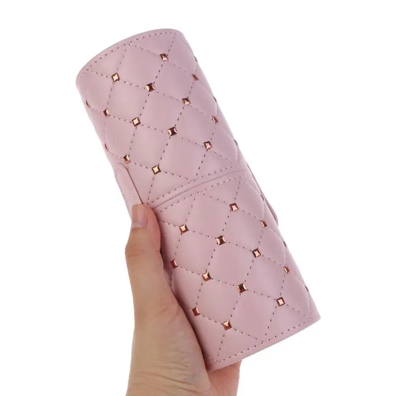 1Pcs Diamond Square Nail Makeup Tool Storage Pen Holder Large Capacity Multi-Functional Makeup Brush Storage Container