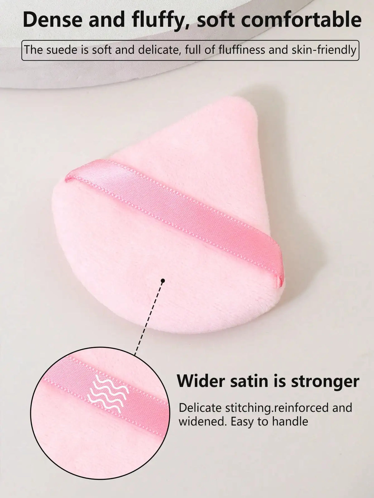 10 Pcs Triangle Velvet Powder Puff Pizza Flours Mini Face Makeup Sponge Cosmetics Washable Lightweight Makeup Tool