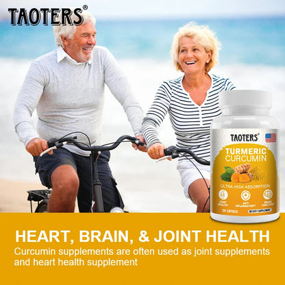 Turmeric Curcumin Capsules,Natural Joint Support,Relieve Joint Pain, Support Brain Health & Heart Health