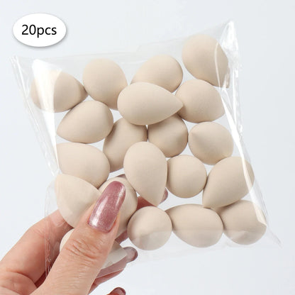 20pcs Mini Finger Puff Beauty Cosmetic Foundation Cosmetic Sponge Makeup Blender Suitable for Cream & Powder Concealer