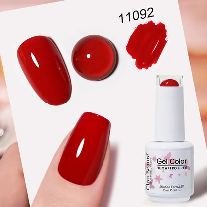 Clou Beaute 15ml Nail Gel Polish Vernis Semi Permanent UV Soak off Varnish Tpo Free Nail Polish Nail Art Gel Lacquer