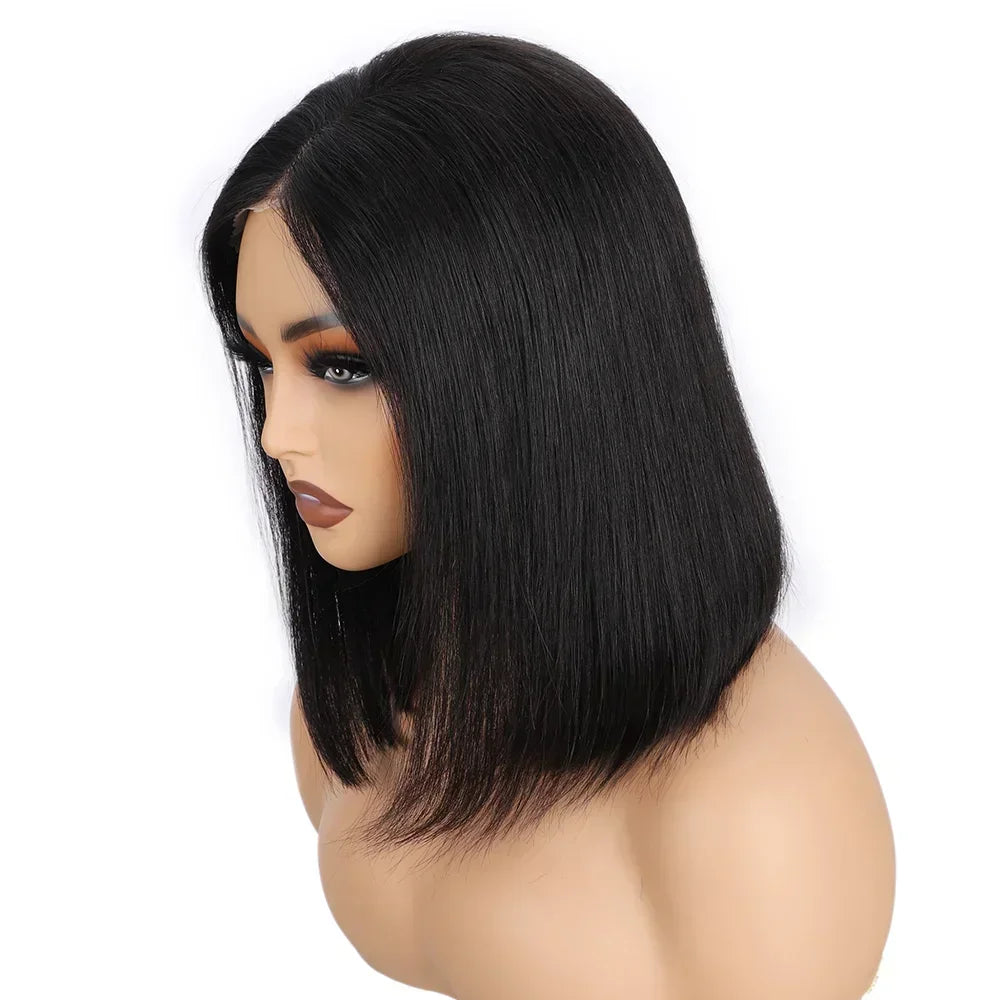 2026 New Ready To Wear Glueless Bob Straight Human Hair Wigs Wear And Go Lace Wigs