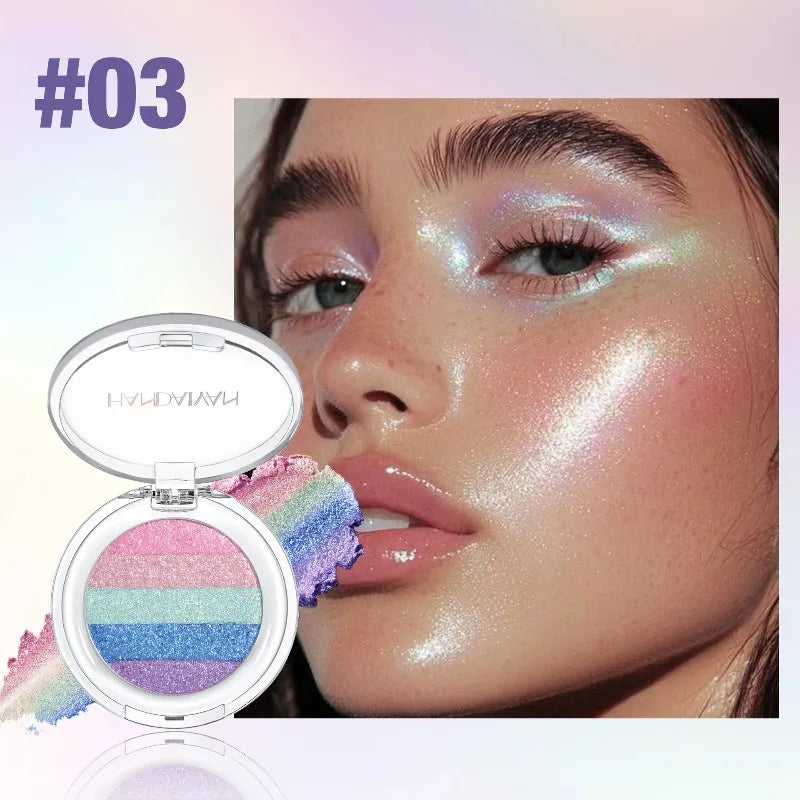 Colorful Chameleon Eyeshadow Palette Multipurpose Pressed Powder Eye Shadow Pearlescent Blue Green Metallic Shimmer Eyes Makeup
