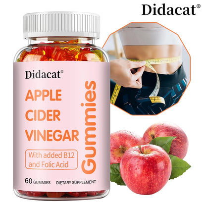 Apple Cider Vinegar Gummies - Detox Cleanse, Fat Burner, Weight Management, Digestion & Metabolism Support, Relieves Bloating