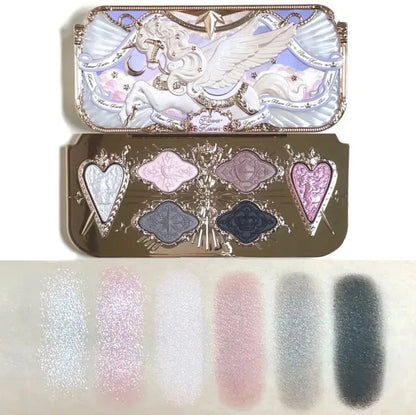 Flower Knows SWEETIE BEAR COLLECTION 6-Color Eye Shadow Palette Makeup Long Lasting Matte Shimmer Finish Eyeshadow Powder