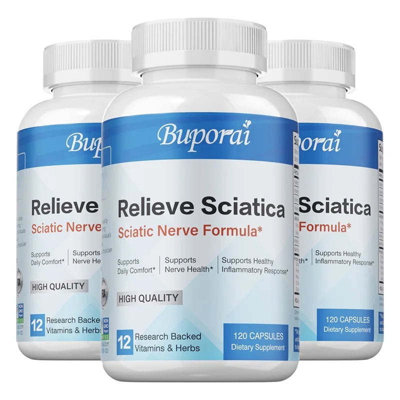 Relieve Sciatica Capsules - Helps Relieve Joint Pain, Discomfort in The Hips, Legs and Lower Back,Improves Nervous System Health