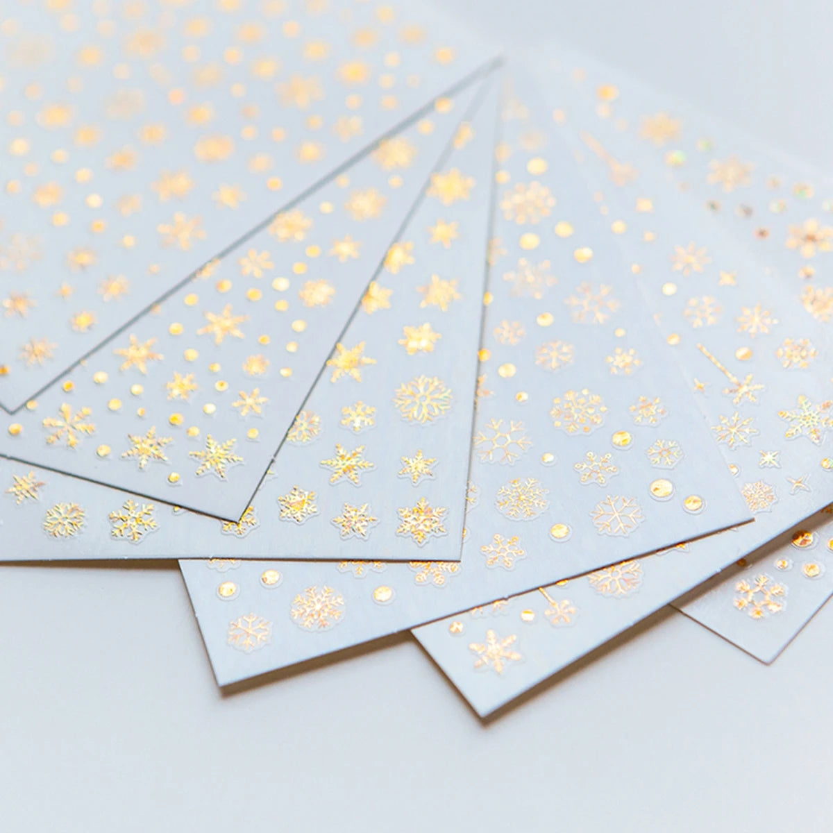 4 to 24 Sheets Xmas Snowflake Gold Silver Blue Holographic Self-Adhesive Winter Christmas Decor DIY Manicure Nail Art Stickers