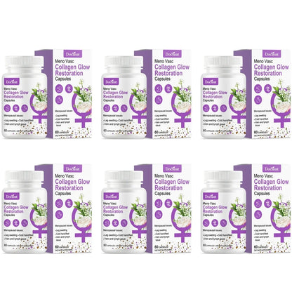 Collagen Glow Restoration Capsules, Boost Metabolism & Support Calorie Balance, Collagen Complex Hyaluronic Acid Magnesium 60Ct