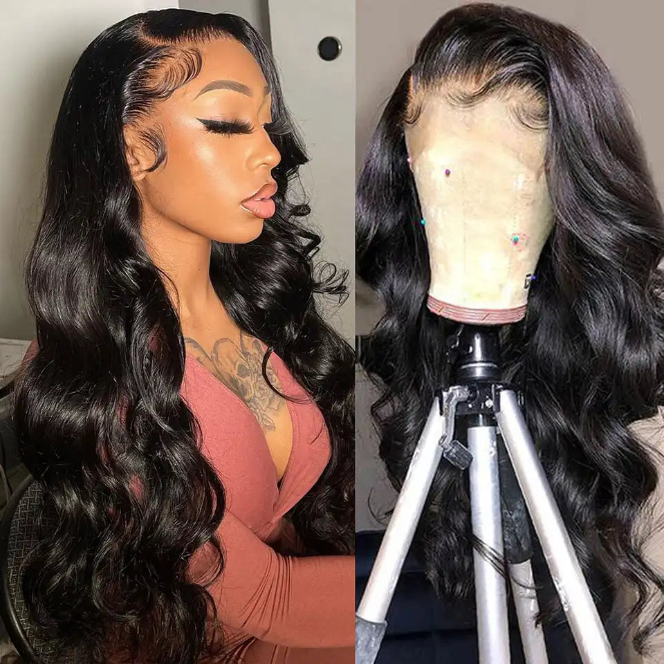 13X4 Lace Frontal Human Hair Wigs For Women 28 Inch  Brazilian Body Wave Lace Front Wig Pre-plucked Hairline with Baby Hair Wigs