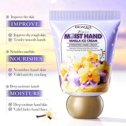 BIOAQUA Vanilla Hand Cream Moisturizing Nourishing Anti-aging Anti Wrinkles Whitening Creams Hands Skin Care Products