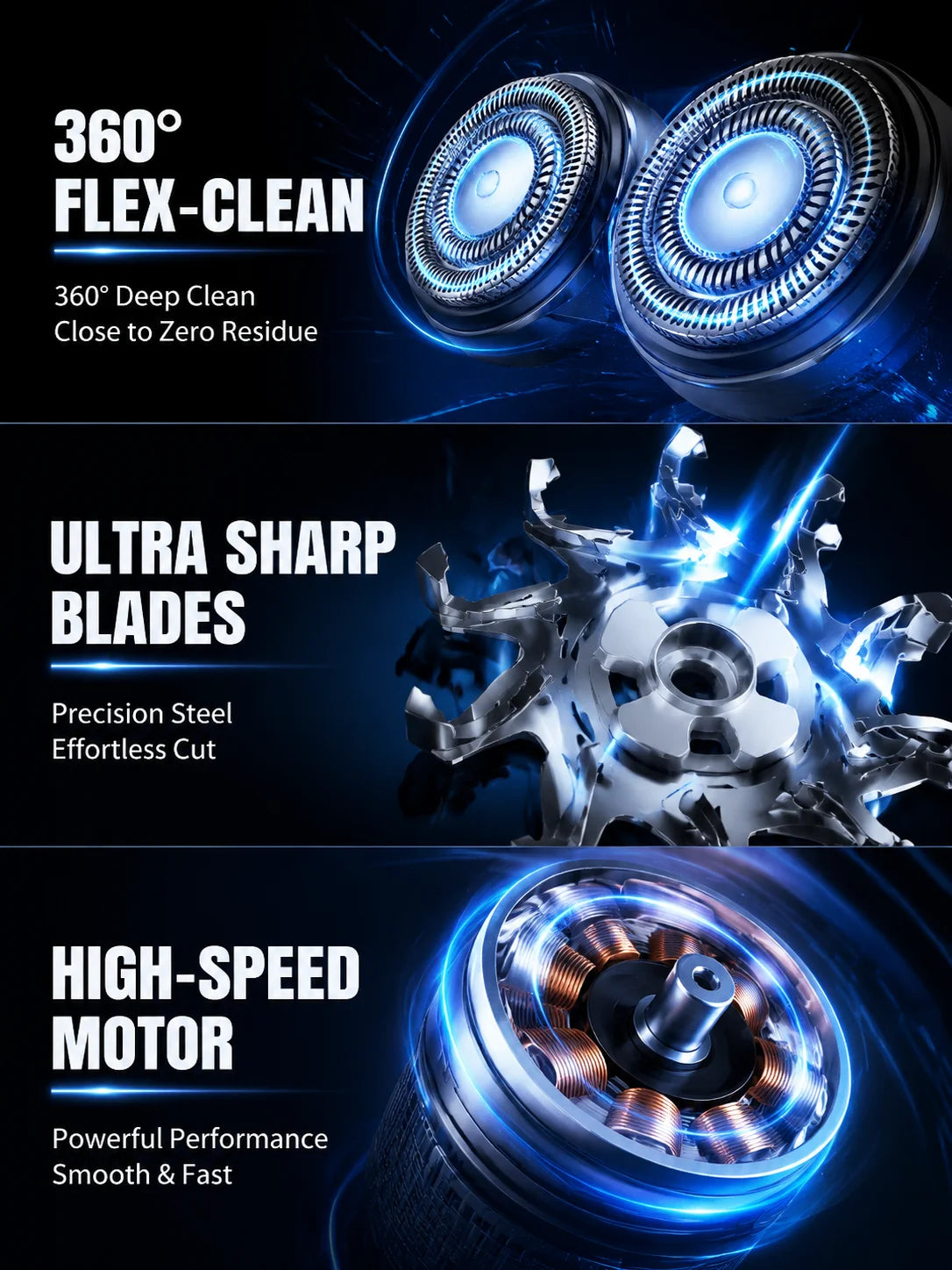 Portable Electric Shaver,Beard,For Men Pocket Razor Usb-C Rechargeable Waterproof Dual Blade Mini Beard Shaver