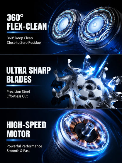 Portable Electric Shaver,Beard,For Men Pocket Razor Usb-C Rechargeable Waterproof Dual Blade Mini Beard Shaver