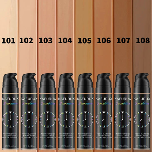 8 colors Liquid Foundation Effective Concealer Waterproof Sweat-resistant Face Korean Makeup Porfession Face Base Cosmetics Gift