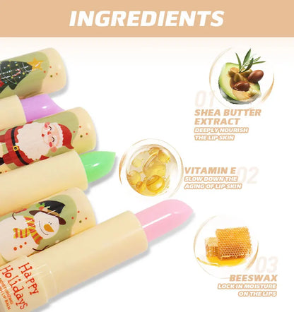 Three Color Changing Lipstick, Moisturizing and Soothing, Color Changes with Temperature, Refreshing and Non Greasy Lipstick Set
