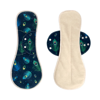 AIO Breathable Cloth Pads Soft Washable Feminine Panty Liners Sanitary Pads Napkin Daily Reusable Menstrual Hygiene Pads 2PCS