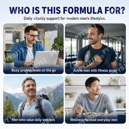 DHOP Men's Vitality Daily Supplement Pack Oyster Maca Cistanche Tablets Ashwagandha NMN DHA Capsules for Men's Energy Support