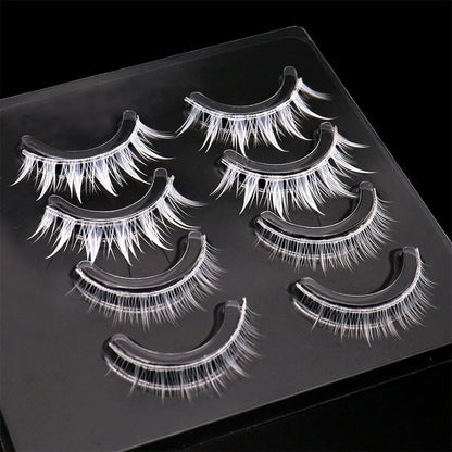 Eye Makeup Tools Halloween White Lashes Masquerade Party Natural Look False Eyelashes Reusable Cosplay White Eyelashes