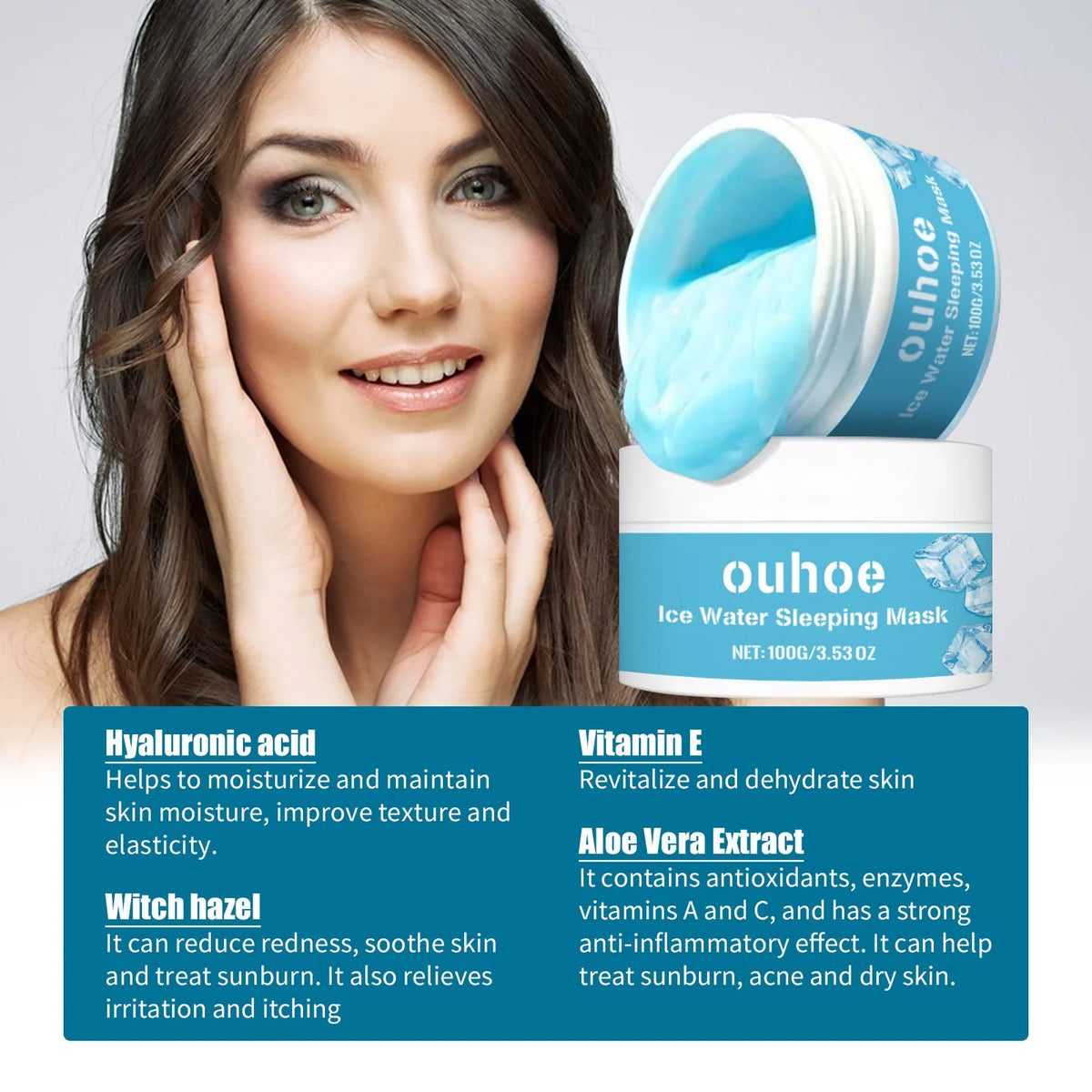 Moisturizing Sleeping Mask Fade Melanin Remove Dark Spots Shrink Pores Anti-Aging Hydrating Whitening Firm Wash-Free Face Mask