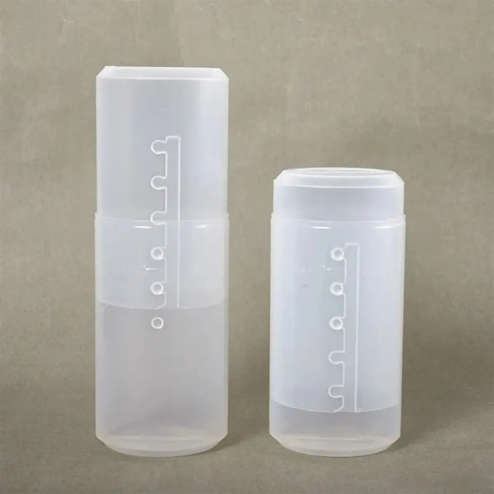 New Transparent Adjustable Height PVC Makeup Brush Holder Display Storage Cup Organizer With Lid Dustproof Toiletry Package Box