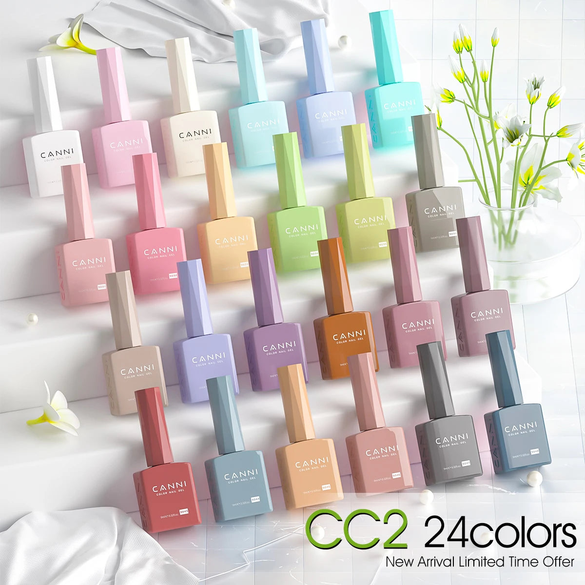 CANNI Gel Nail Polish TPO/HEMA FREE Gorgeous Christmas Red Color Winter Nails Full Coverage Soak Off UV LED Semi Permanent Gel