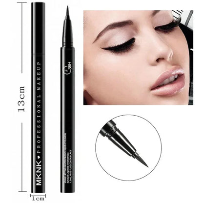 36-Hour Lock & Lasting Liquid Eyeliner Pencil Waterproof Black Ink Pen Smudge-Free Matte Quick-dry Eye Liner Smooth Cosmetics