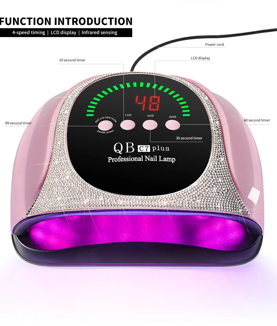 Manicure UV LED Nail Drying For Nails 57LEDS Gel Polish Curing UV Lamp With Diamond Design Professional Nail Dry Equipment