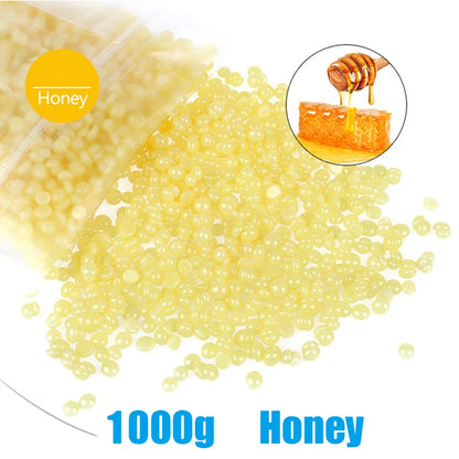 200g/500g/1000g Brazilian Hard Wax Beans kit, Professional Hair Removal for Legs Face Body, Salon & Home Use Depilatory Wax