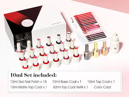 1Set VENALISA V6 Whole Set 10ml HEMA FreeTPO Free Vegan Nail Gel Polish Color Display Gel Varnish Nail Maincure Branded Suitcase