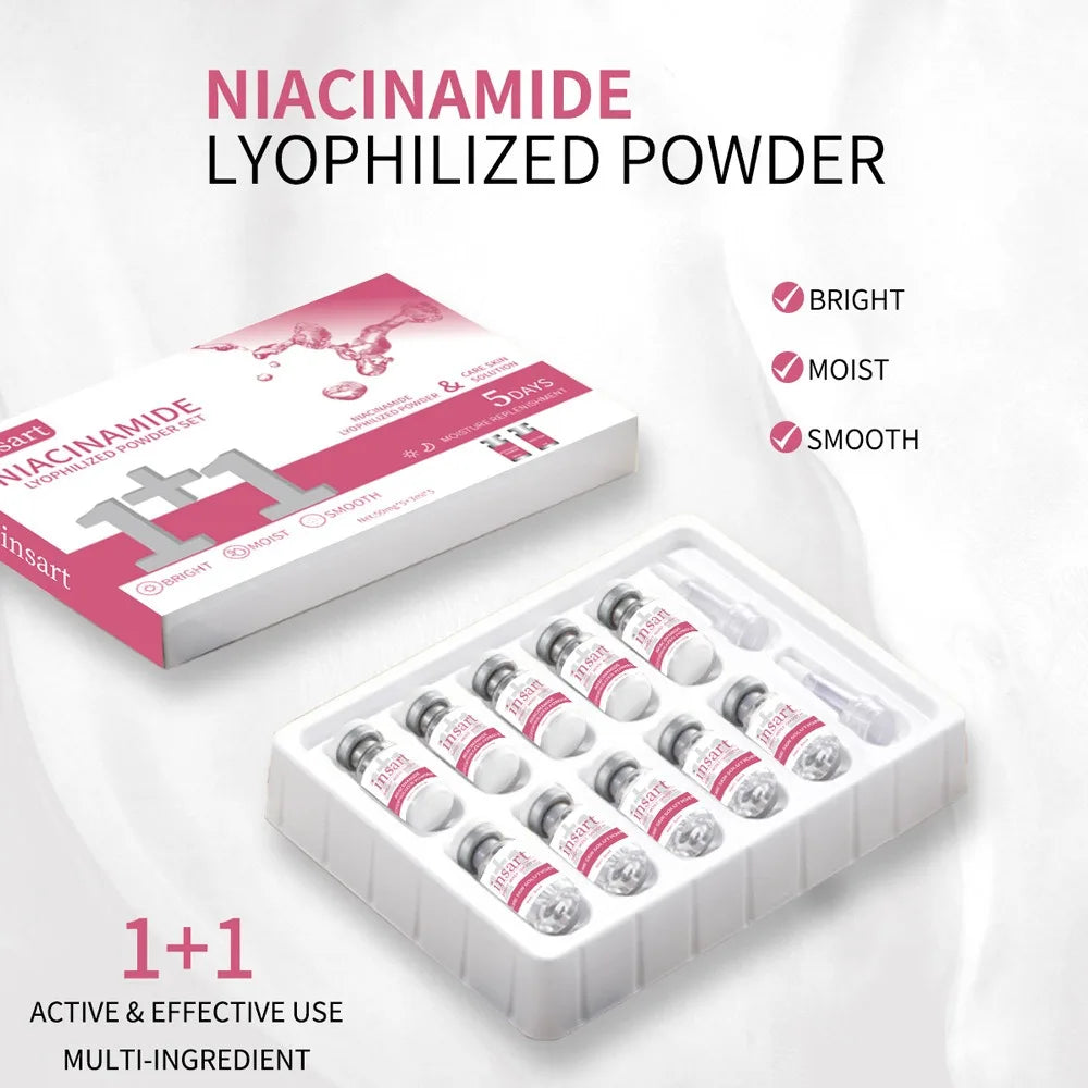 Niacinamide Oligopeptide VC Lyophilized Powder Face Serum Anti Aging Brightening Moisturizing Essence for All Skin Skincare