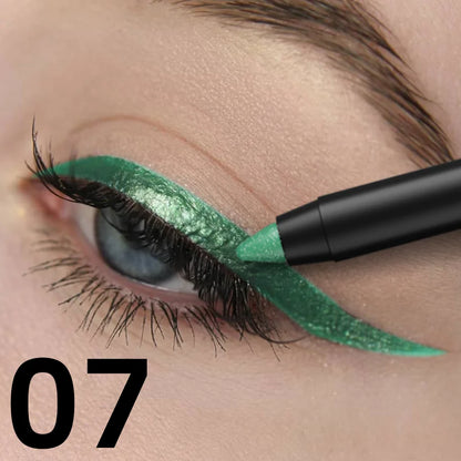 10-color 1pc colorful eyeliner pen,high pigmented waterproof  pearly shimmer metallic smokey punk gothic style eyeliner makeup