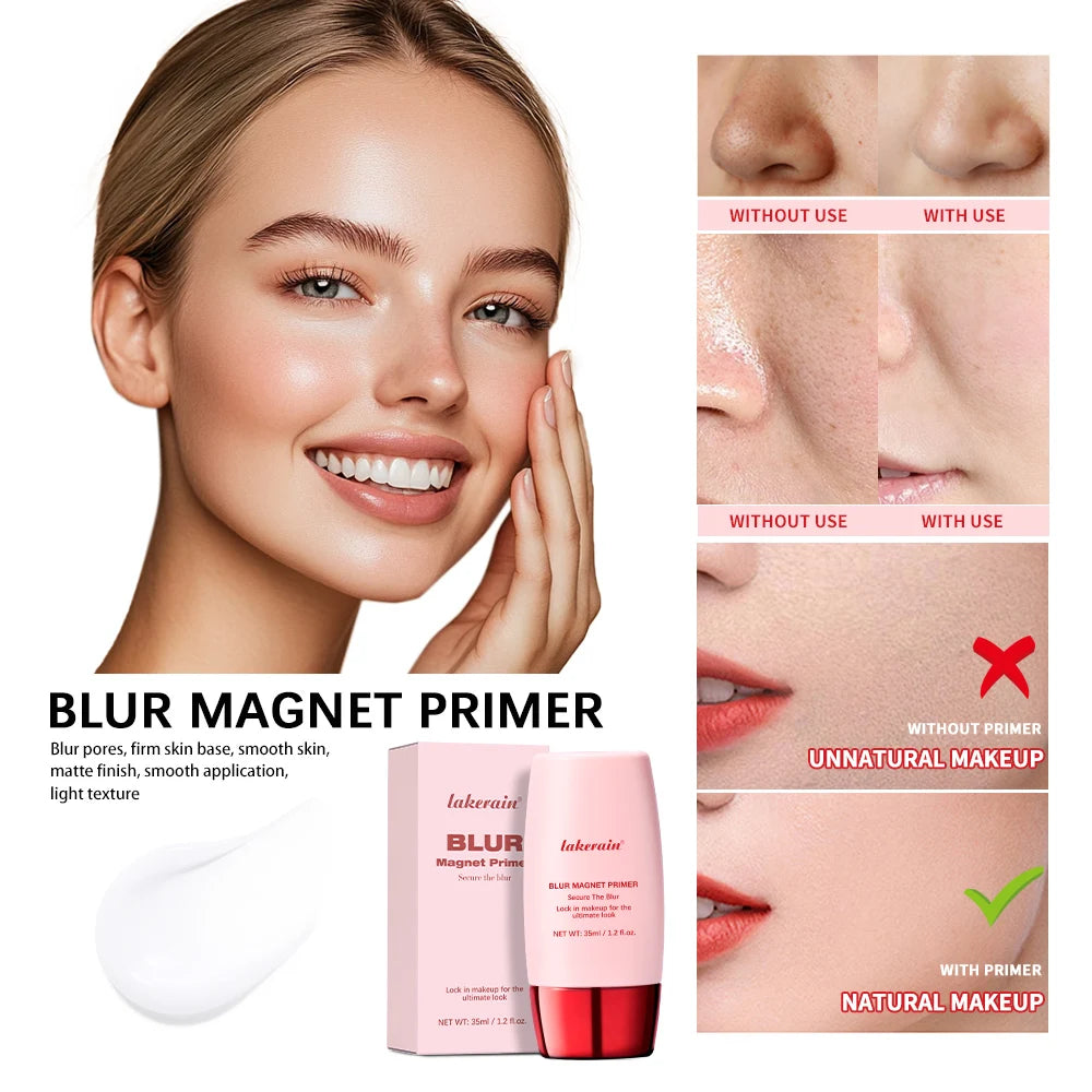 Blur Magnet Primer & Eraser Foundation Stick Long Lasting Pore Minimizing Smooth Face Makeup Oil Control Matte Christmas Gift