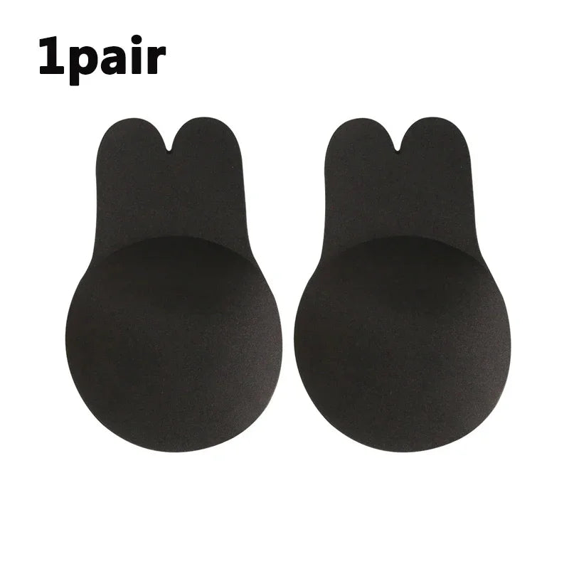 Women Breast Lifting Stickers Push Up Bras Silicone Invisible Chest Strapless Breast Rabbit Lift Up Tape Nipple Cover Bra Pads