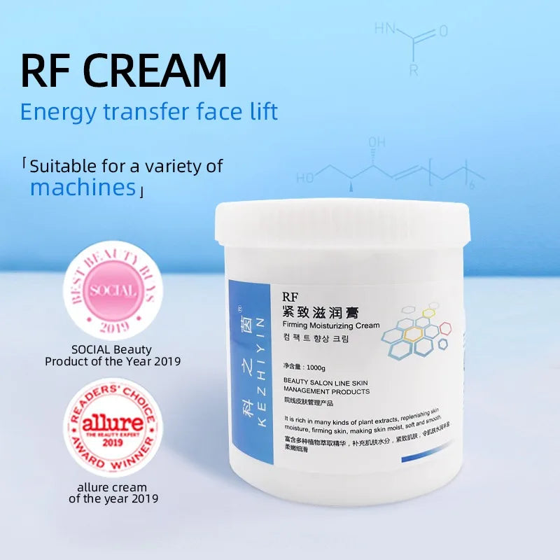 RF Conductive Cream 1000ml | Firming Moisturizing Gel for RF & Slimming Machines | Energy Transfer Face & Body