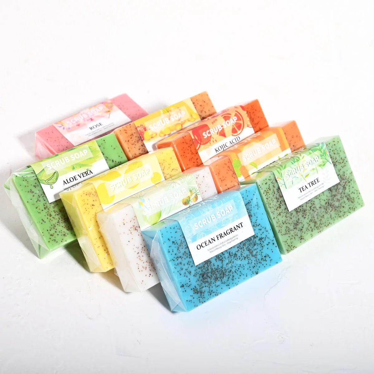M+100G Sea Salt Acne Removing And Cleaning Walnut Shell Particles Handmade Soap Moisturizing And Whitening Glycerin Soap
