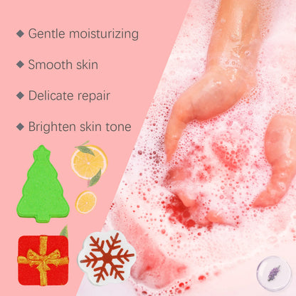 Jaysuing Bath Bombs Gift Set Bath Bubble Ball Spa Shower Essential Oil Moisturize Dry Skin Exfoliating Nourishing Bath Salt Ball