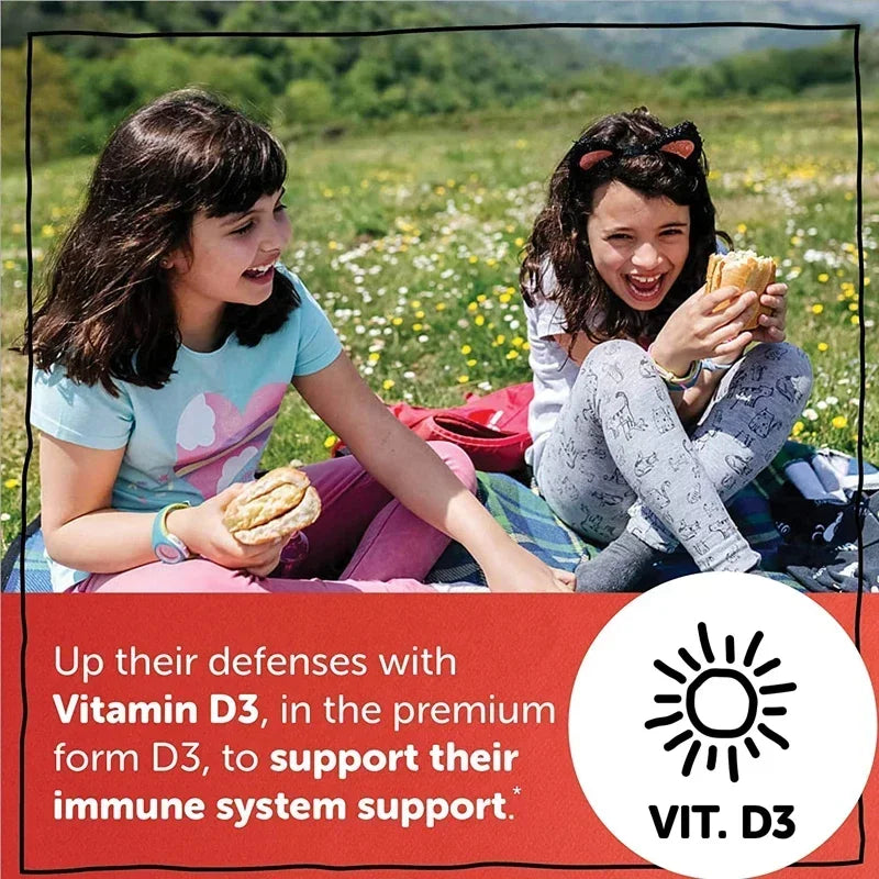 Kids' Daily Gummy Vitamins - Contains 13 Essential Nutrients and Omega 3 Fish Oil To Support The BrainSupplements