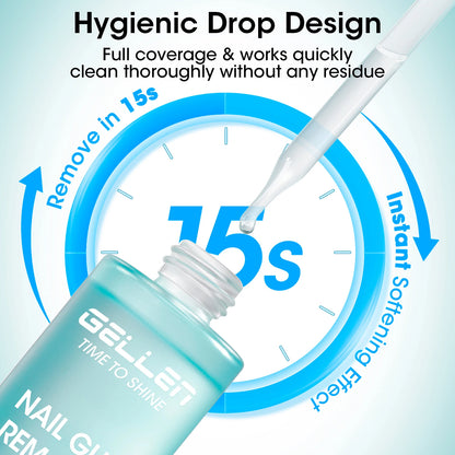 GELLEN 80ML Gel Nail Glue Remover Pro Press on Nails Fake Tips Non Acetone Gentle Odorless Removal False Acrylic Manicure DIY