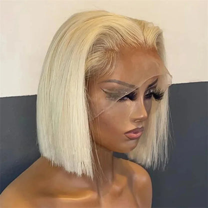 613 Blonde 13x4 Hd Lace Front Wig Layered Straight Natural Hairline Glueless Synthetic High Quality Cheap Lace Wig For Women