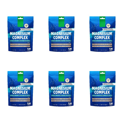 Magnesium Complex Capsules,Bone, Muscle, Heart Health,Restful Sleep,10 Forms of Elemental Magnesium for Absorption,120 Capsules