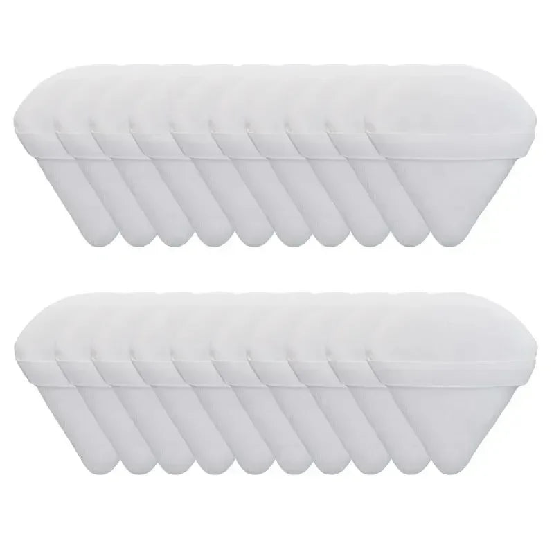 2/5/10/20Pcs Triangle Velvet Powder Puff Mini Face Makeup Sponge Washable Lightweight Cosmetics