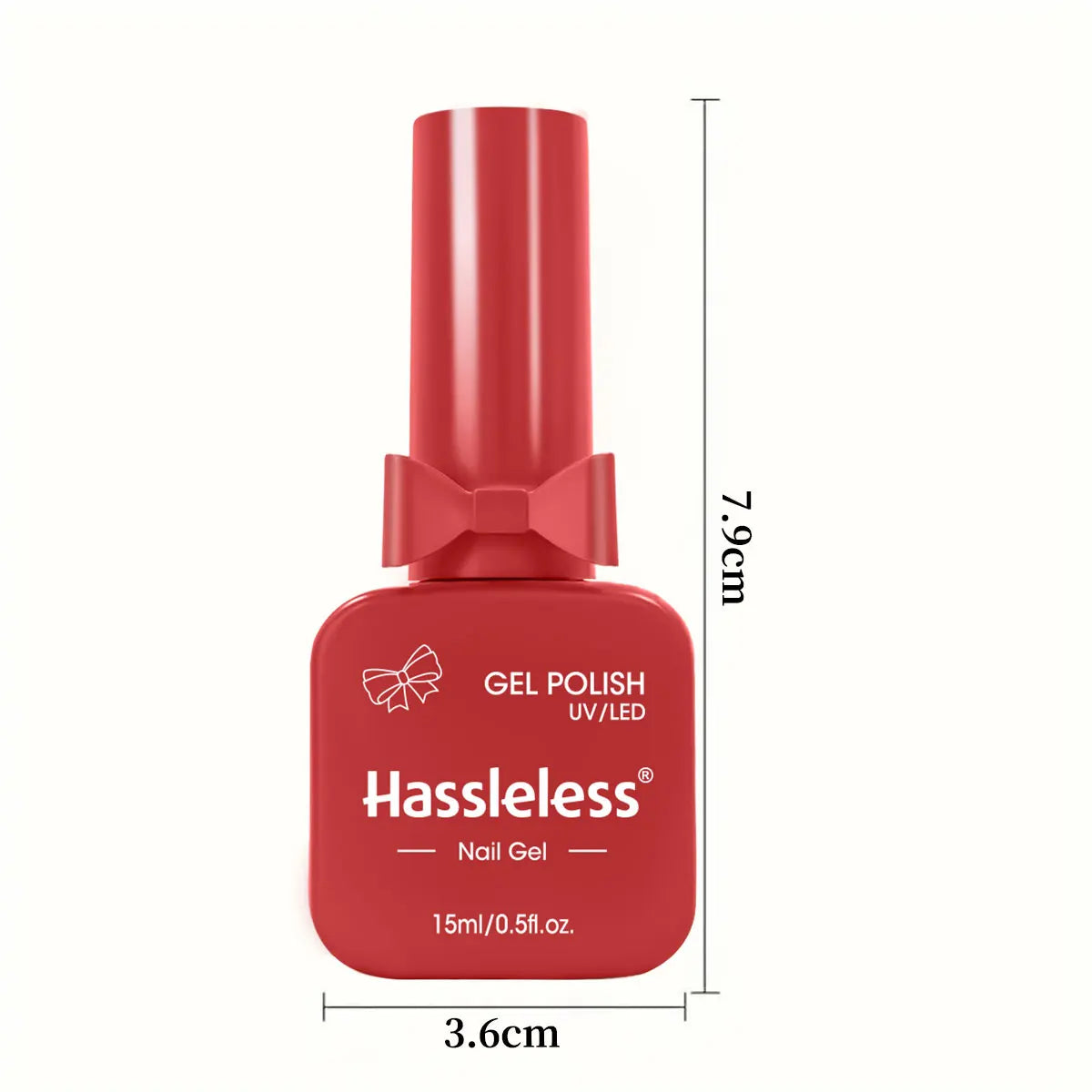Hassleless 9-Piece Red Nail Polish Set, Presented in a Bow-Shaped Glass Bottle, Creates a Natural, Healthy Red Nail Polish. Quic