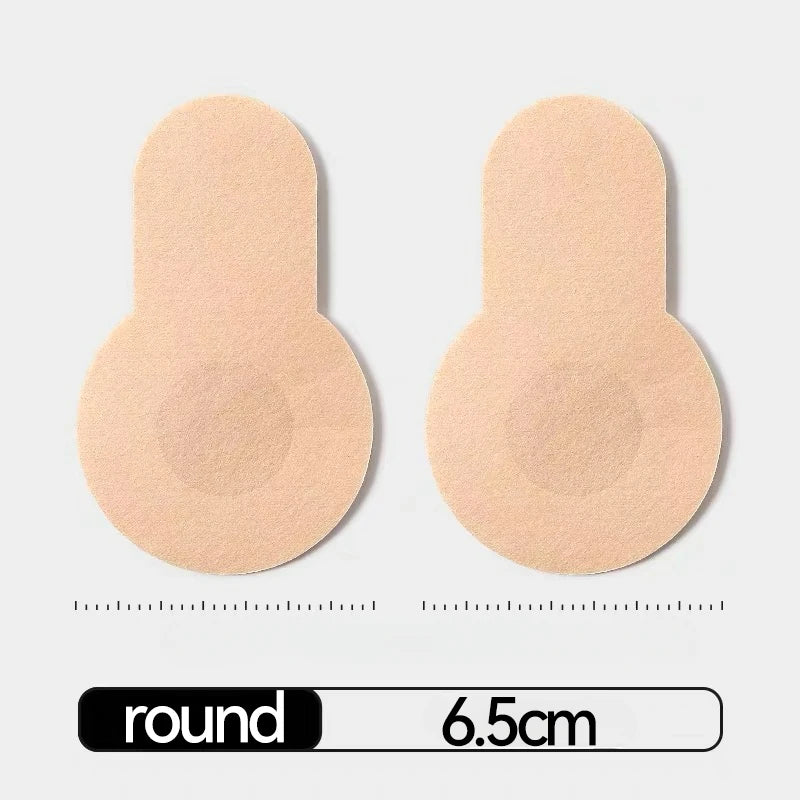 2/50Pcs Self-adhesive Nipple Cover Chest Patch Non-woven Invisible Bra Disposable Sticky Lift Breast Petals Round Flower Pads
