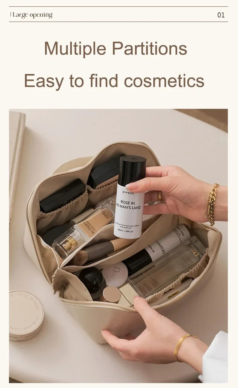 Makeup Organizer Female Toiletry Kit Bag Make Up Case Storage Pouch Luxury Lady Box, Cosmetic Bag, Organizer Bag for Travel Zip