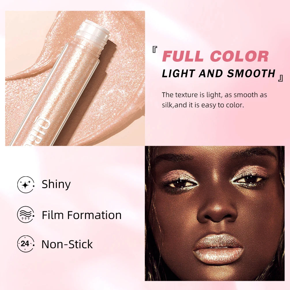 Diamond Glitter Liquid Lipstick Waterproof Long Lasting Pearl Shiny Lip Gloss Metal Charming Lip Glaze Tint Makeup For Women