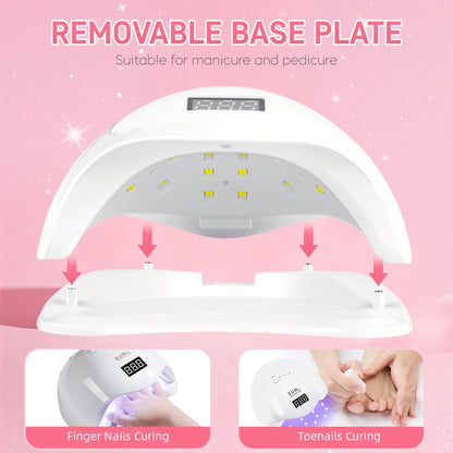 DianaBeauty UV LED Nail Lamp 24 LEDs Nail Dryer with 4 Timer Settings and Display Portable UV Lamp for Curing Gel Nail Polish
