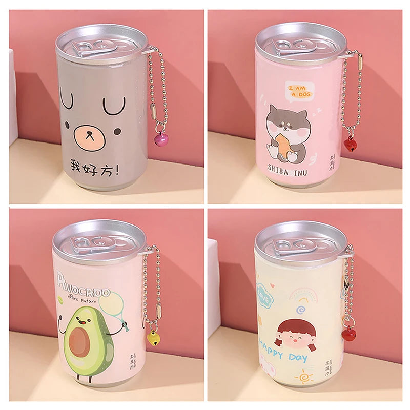30 Pcs Canned Wet Wipes Portable Children Barreled Cleaning Cloths Creative Cartoon Cute Bucket Wipes With Small Bell Chain